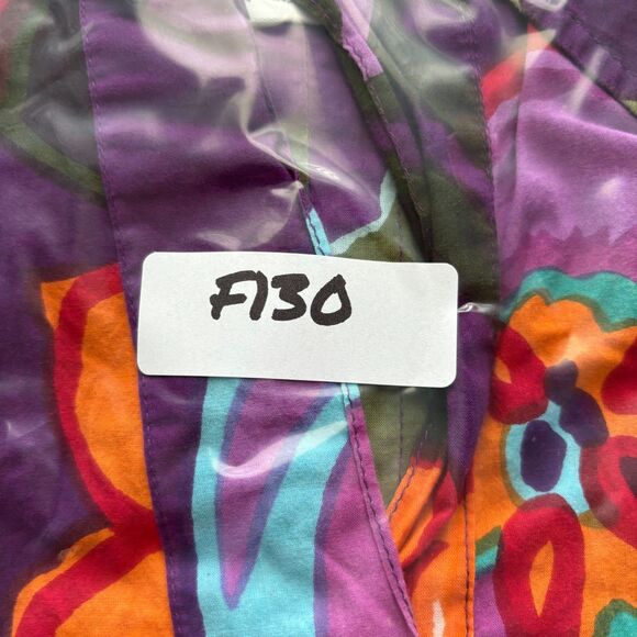 Soft Surroundings Sadie Purple Floral Button Front Longline Tunic Top PL F130 - Picture 10 of 10